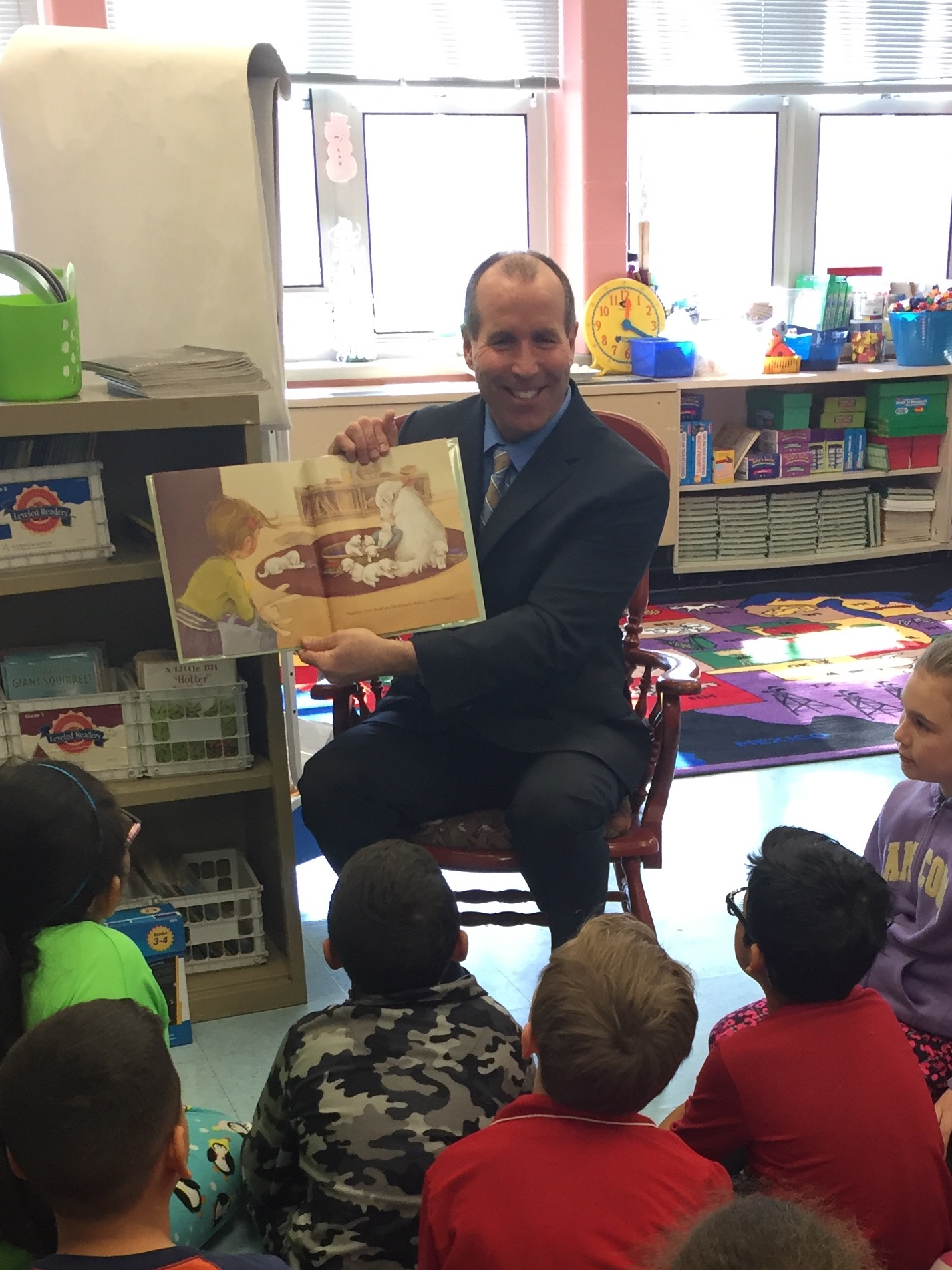 Supervisor Jim Monaghan participates in the 33rd Annual Rockland Read In Day at Stony Point Elementary